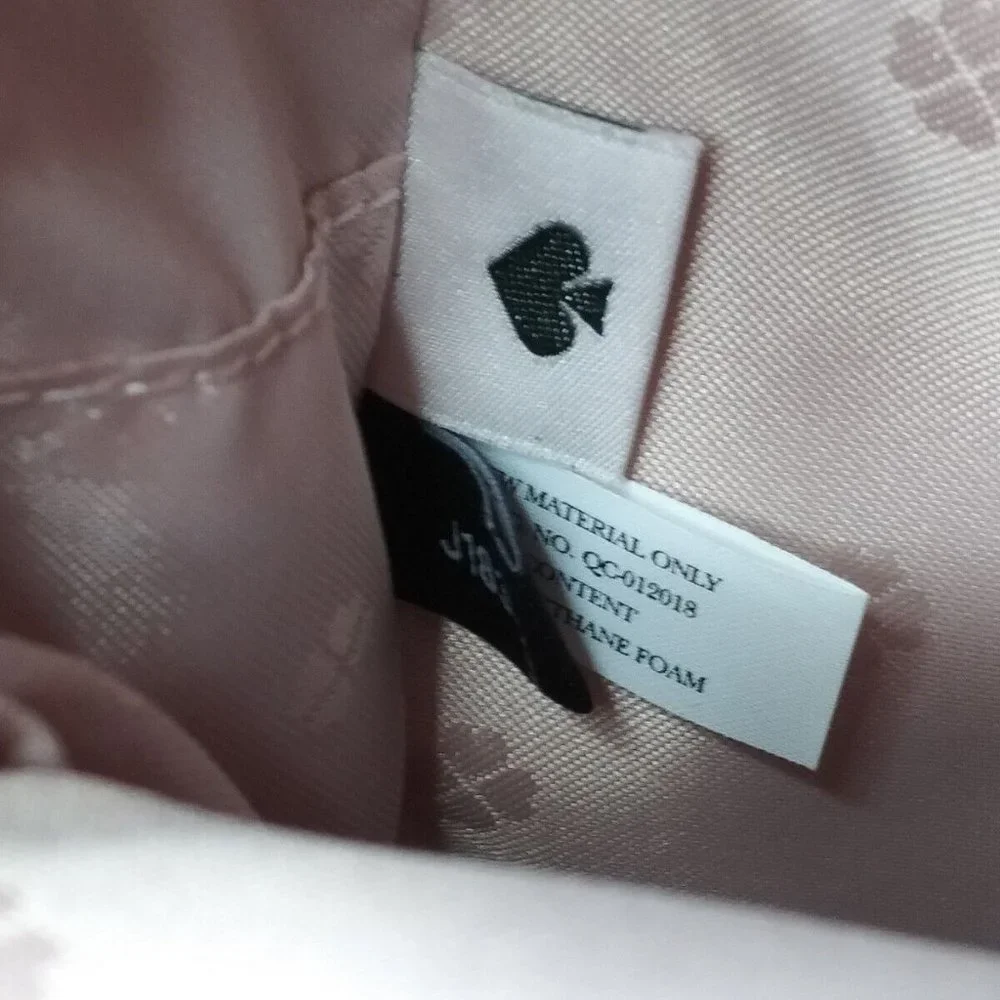 Kate Spade Polly MINI Convertible Backpack Peach~White Leather Purse SMALL - Picture 6 of 8